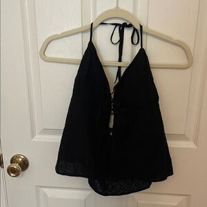 Zara Black Halter Top